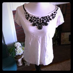 Ann Taylor Loft Size Medium Soft white T-shirt